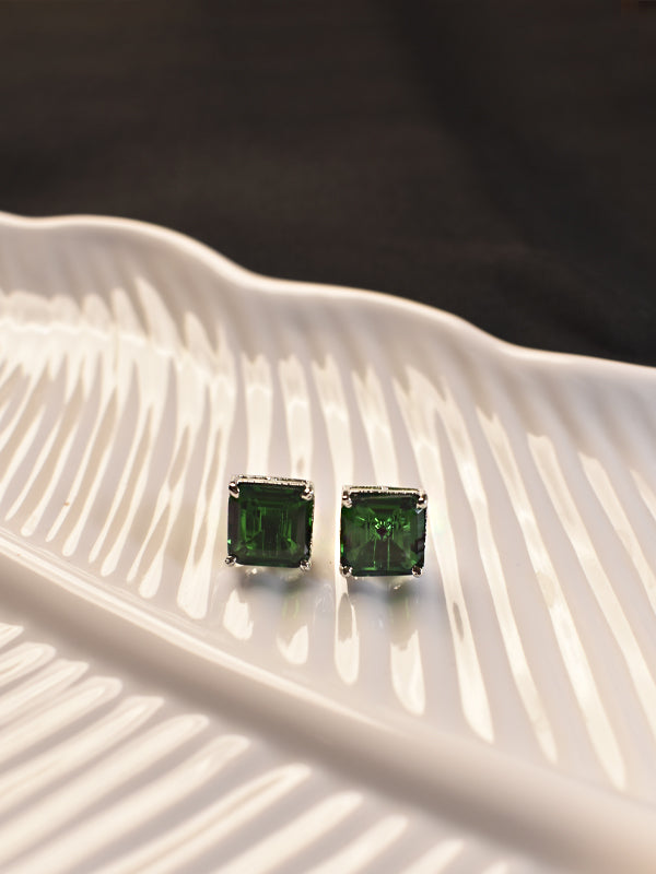 Green Ad Earrings