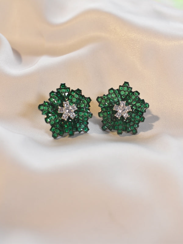 Green Ad Earrings