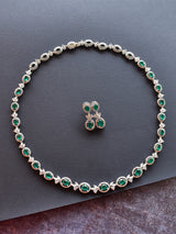 Green And White Stone Necklace