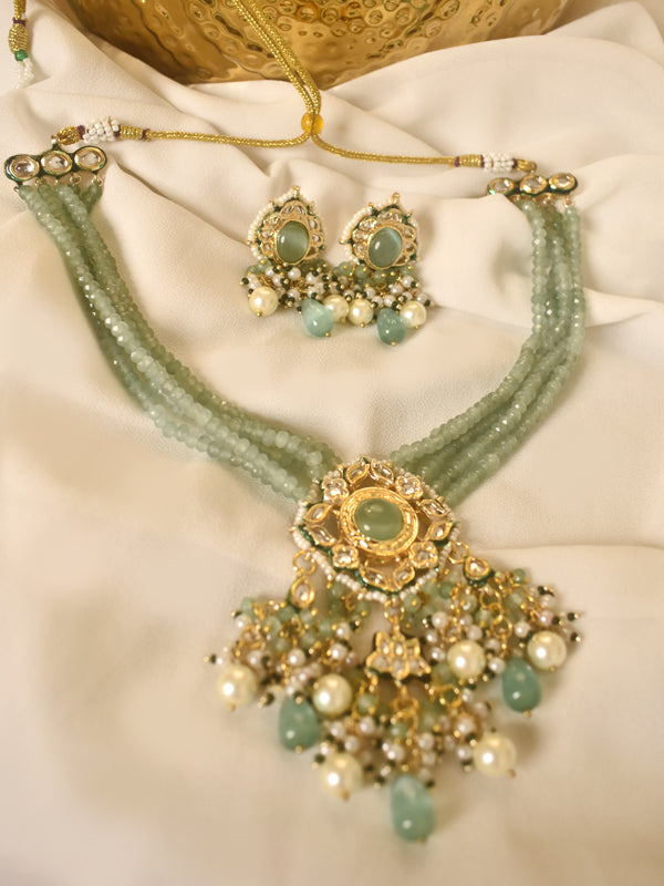 Green Beaded Choker