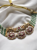 Load image into Gallery viewer, Green Beads Necklace Set
