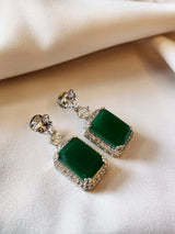 Green Drop Earrings