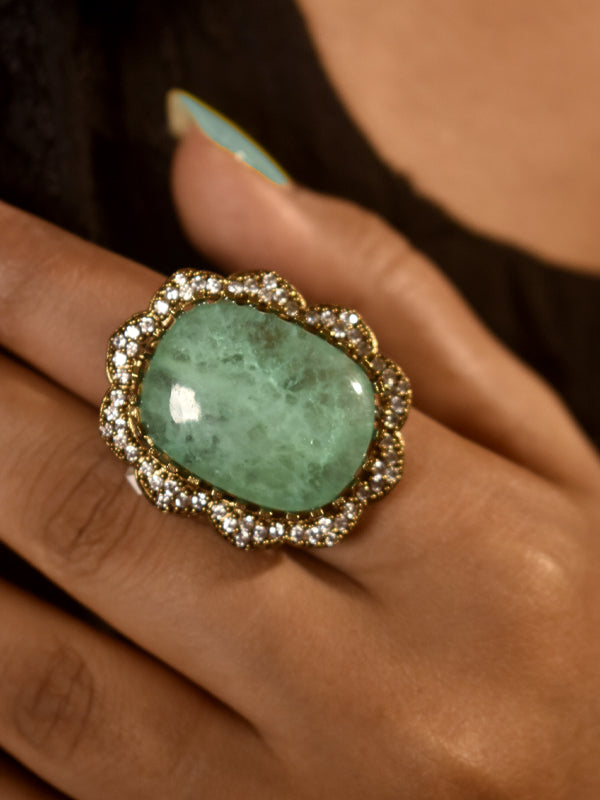 Green Finger Ring
