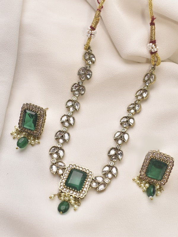 Green Kundan Choker Set