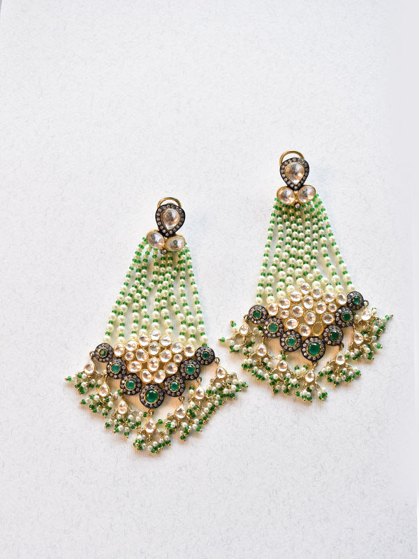 Green Kundan Earring