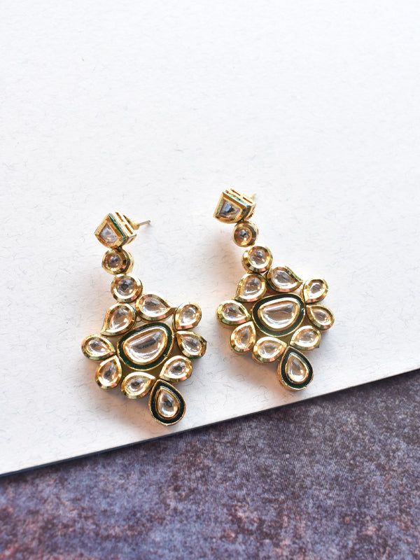 Green Kundan Earrings