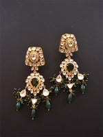 Load image into Gallery viewer, Green Kundan Earrings
