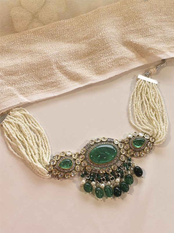 Green Kundan choker