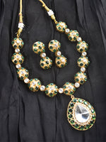 Load image into Gallery viewer, Green Necklace | Kundan Necklace
