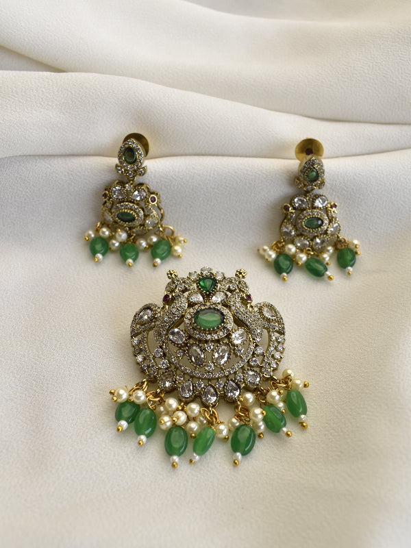 Green Pendant Set