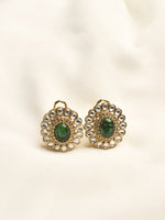 Load image into Gallery viewer, Green Stone Earrings
