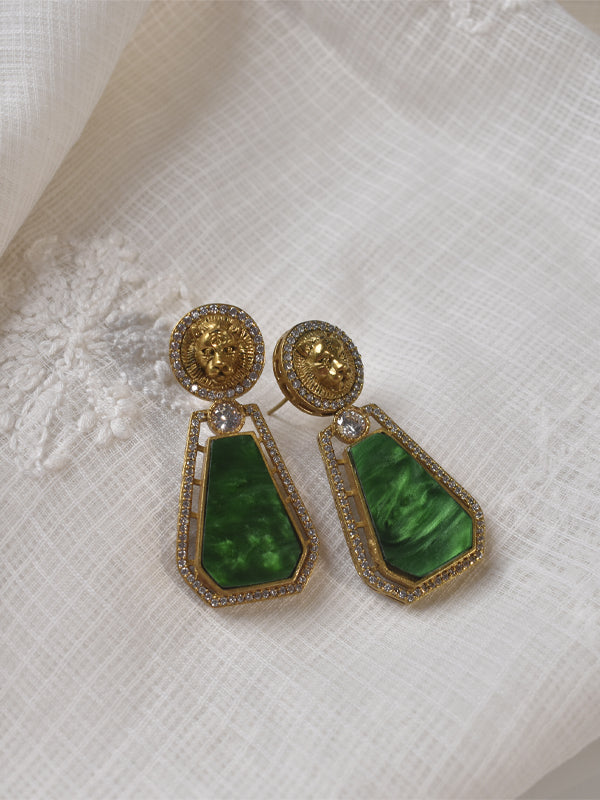 Green Stone Earrings