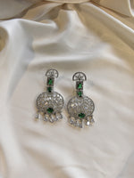 Load image into Gallery viewer, Green Stone Earrings
