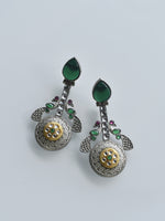 Load image into Gallery viewer, Green Stone Earrings
