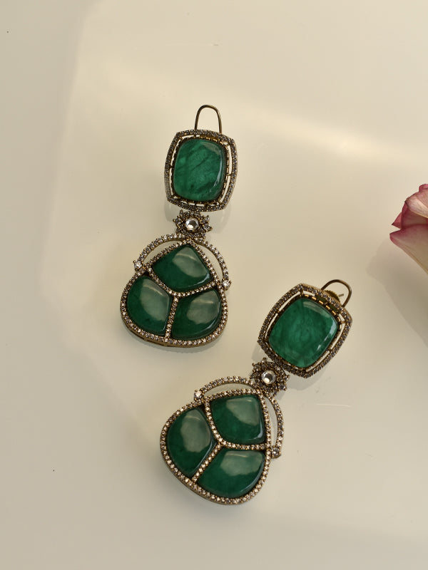 Green Stone Earrings