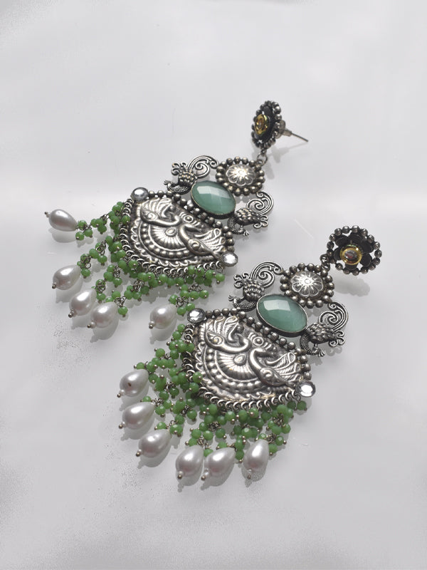 Green Stone Earrings