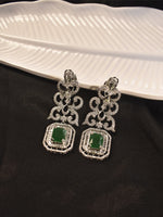 Load image into Gallery viewer, Green Stone Earrings
