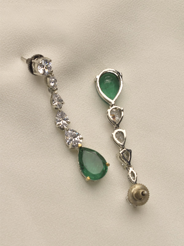 Ad Earrings | Green Stone Earrings
