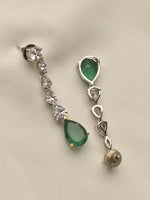 Load image into Gallery viewer, Ad Earrings | Green Stone Earrings
