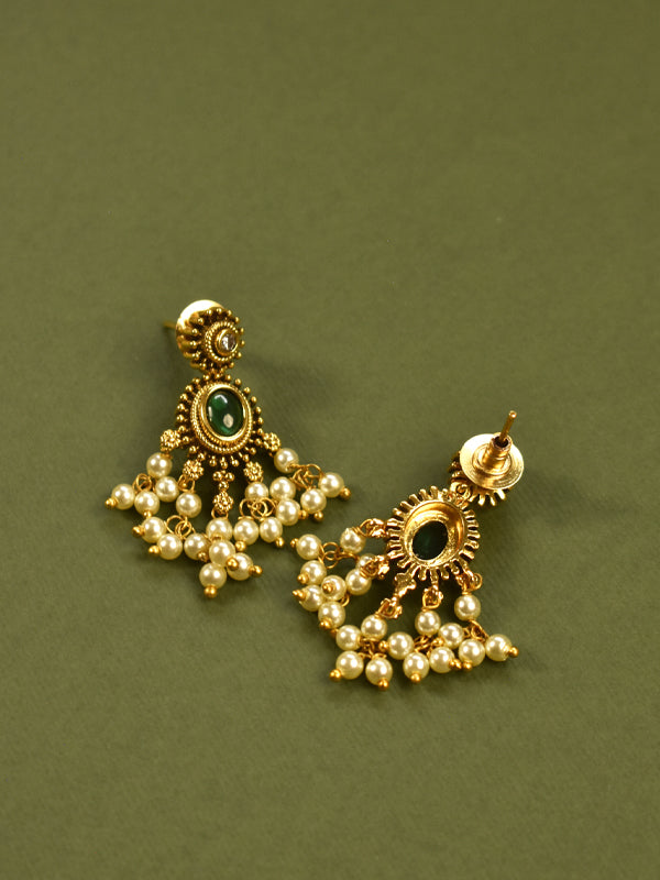 Green Stone Earrings