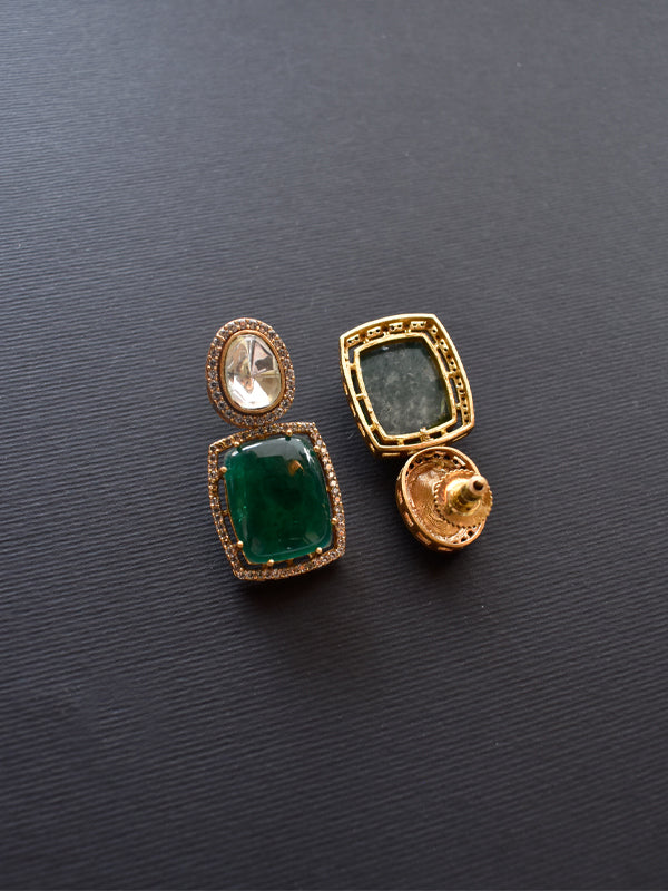 Green Stone Kundan Jewellery
