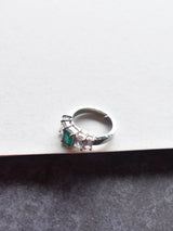 Green Stone Ring For Small Finger