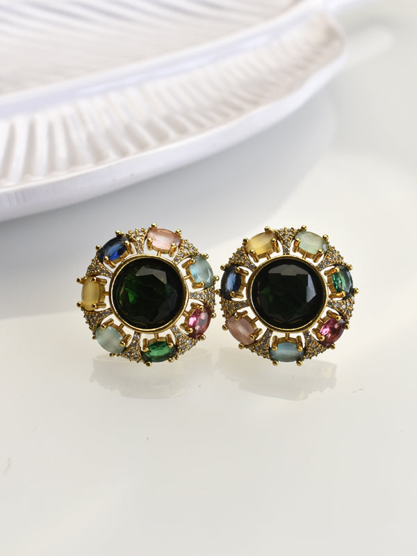 Green Stone Stud