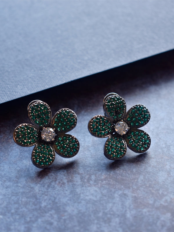 Green Stone Studs