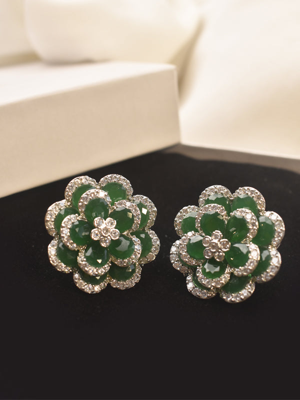 Stylish Stud for women | Green Flower Stud