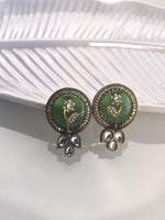 Load image into Gallery viewer, Green Stone Necklace Set | Multi Kundan Necklace Set
