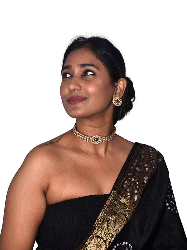Green Choker Set | Kundan Choker Set