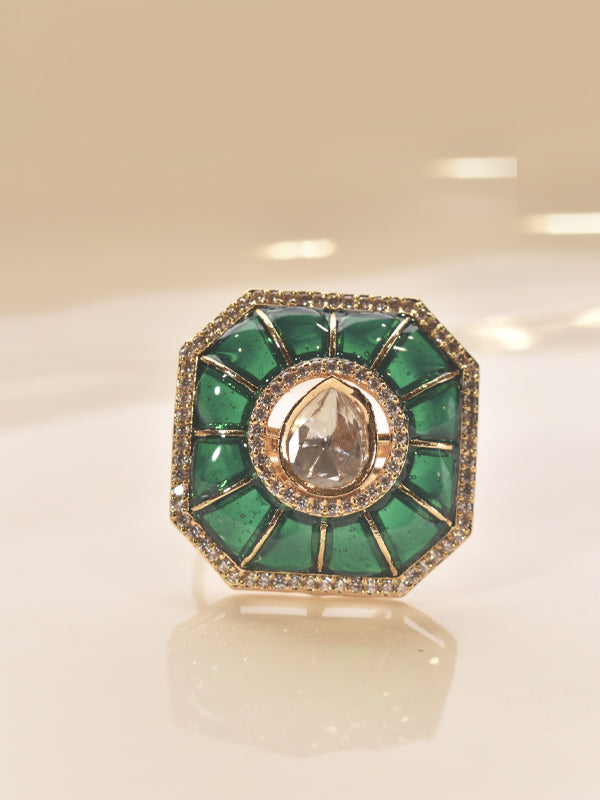 Green Gemstone Finger Ring  