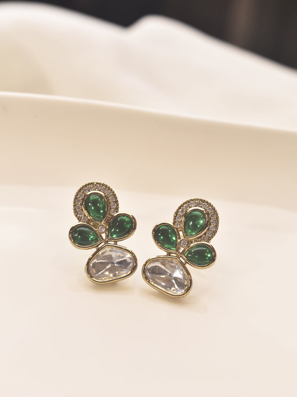 Green Gemstones Stud