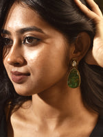Load image into Gallery viewer, Green_Stone_Earrings
