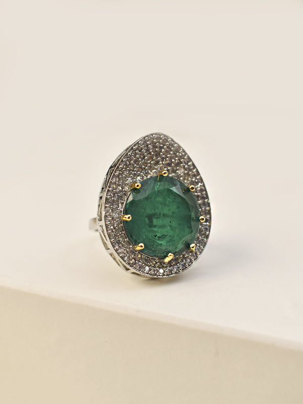 Green Stone Finger Ring | Stone Ring