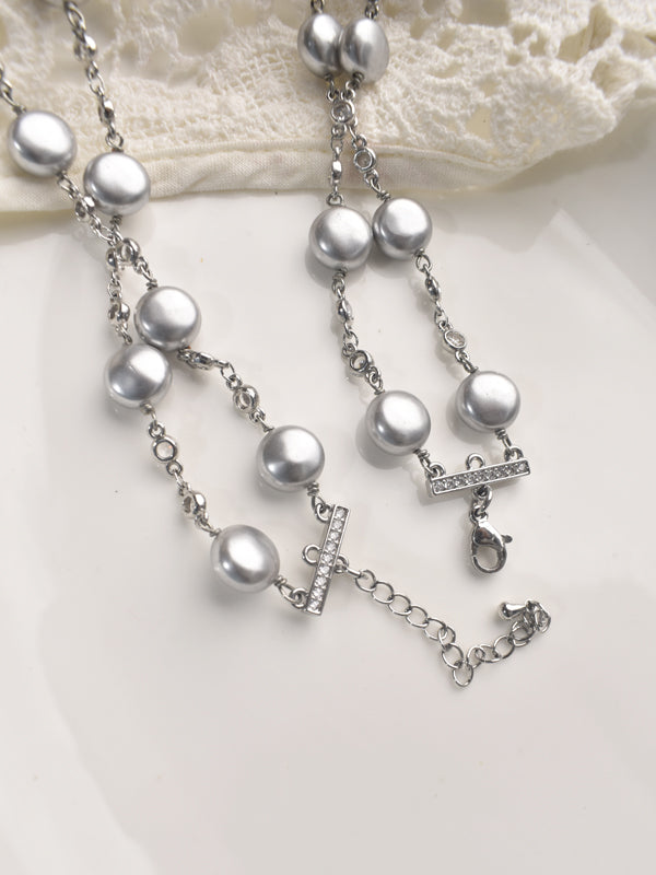 Grey Beads Moti Mala Beads Mala