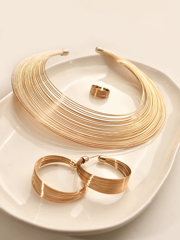 Imperial Golden Wire Choker Set 
