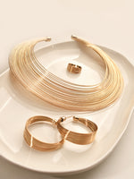 Load image into Gallery viewer, Imperial Golden Wire Choker Set 
