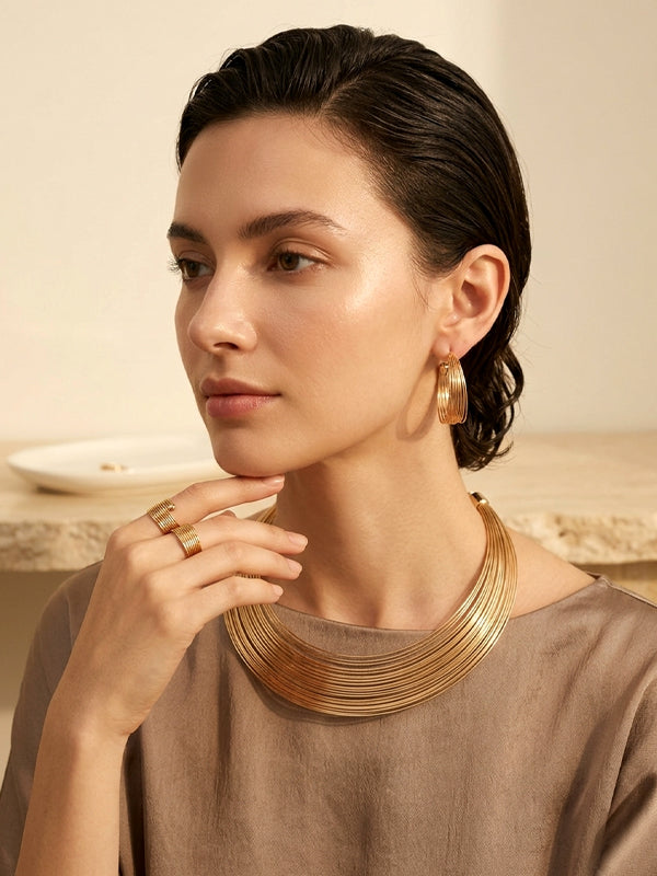 Imperial Golden Wire Choker Set | Choker for Women