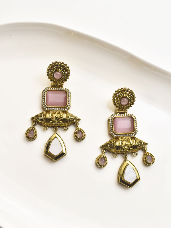 Indo Western Pink Earring
