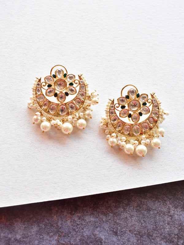     Kundan And Pearl Earrings