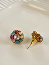 Multi Color Stone Earring | Kundan Earrings