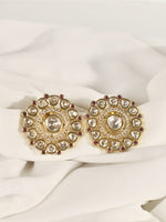 Load image into Gallery viewer, Kundan Earring with Red Stone
