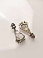 Load image into Gallery viewer, Big White Stone Earring  Beautiful Stone Earring
