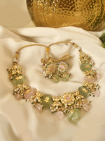 Load image into Gallery viewer, Pink and green jewelry set 
