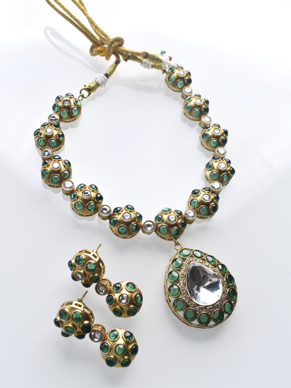 Green Necklace | Kundan Necklace