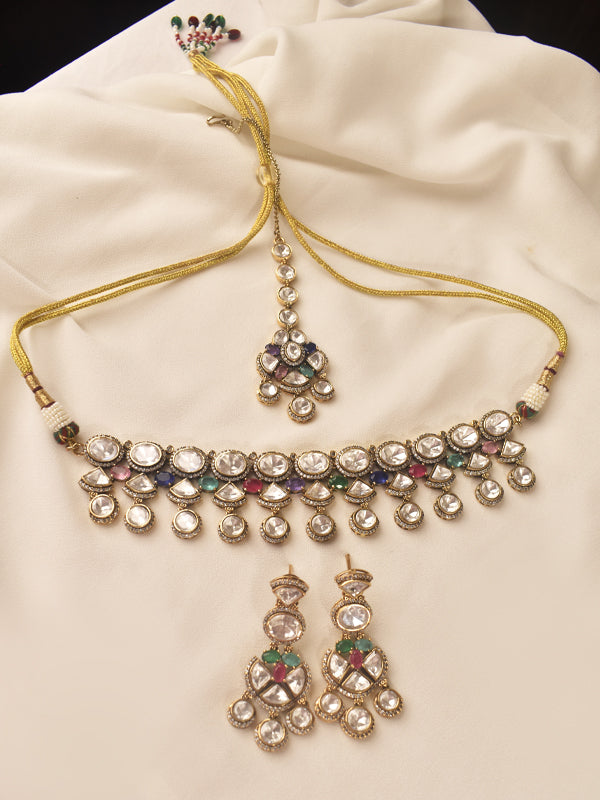 Multi Colour Choker | Kundan Necklace