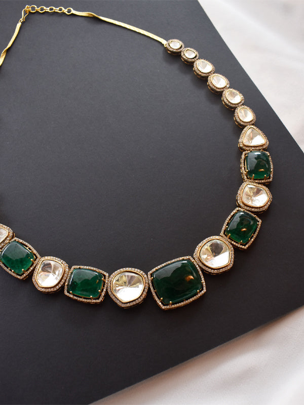 Kundan Set Green