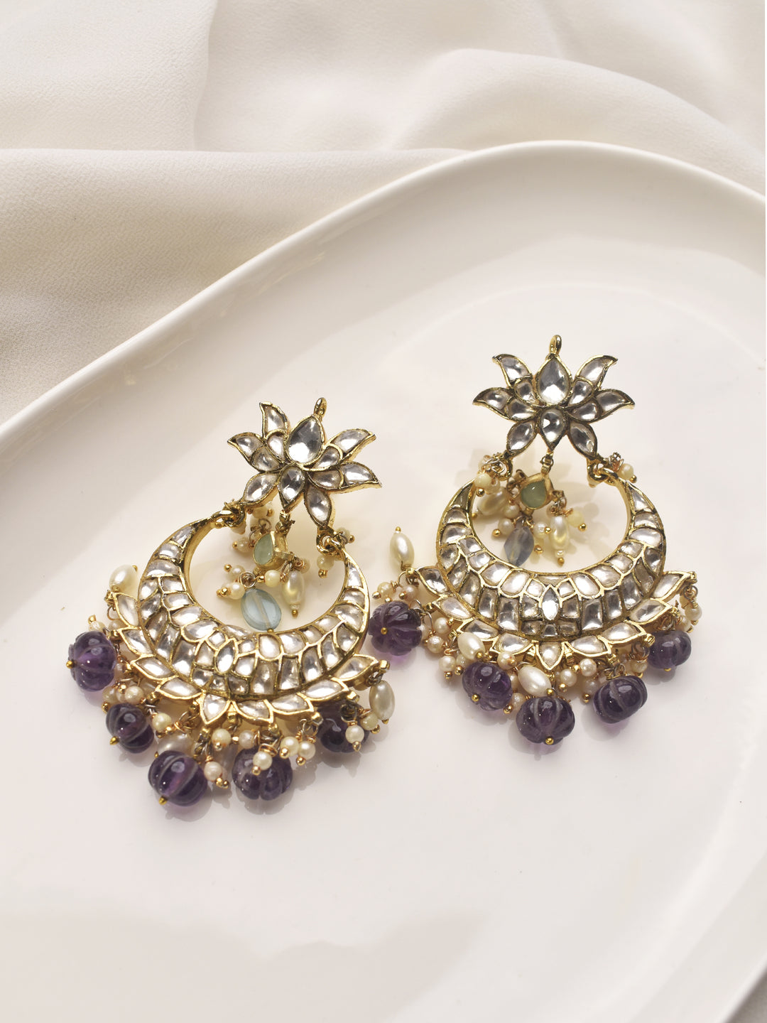 Kundan Chandbali Earrings..