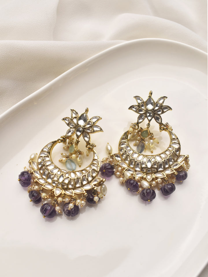 Kundan Chandbali Earrings..